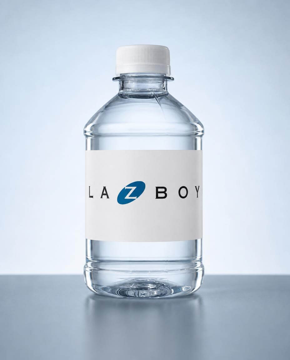 Full-color printed bottle label close-up