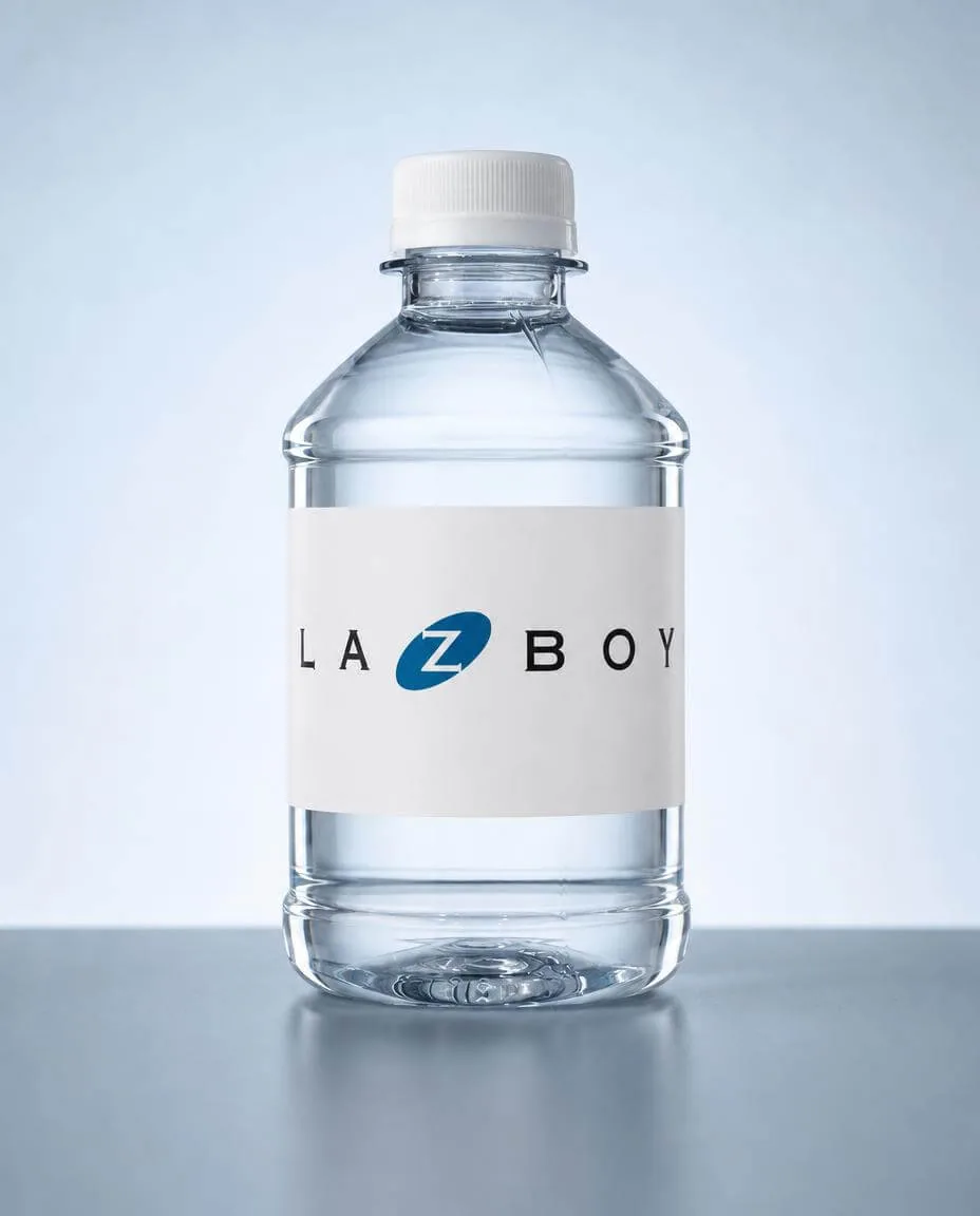 Full-color printed bottle label close-up
