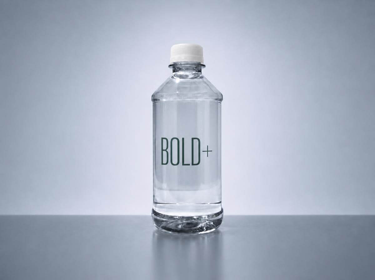 Custom-label water bottle for BOLD+