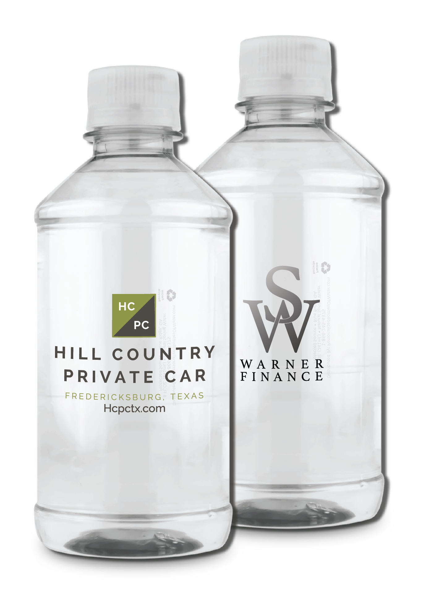 Custom Labeled Bottled Water | 12oz Bottled Water with 2x8 Ultra-Clear Label