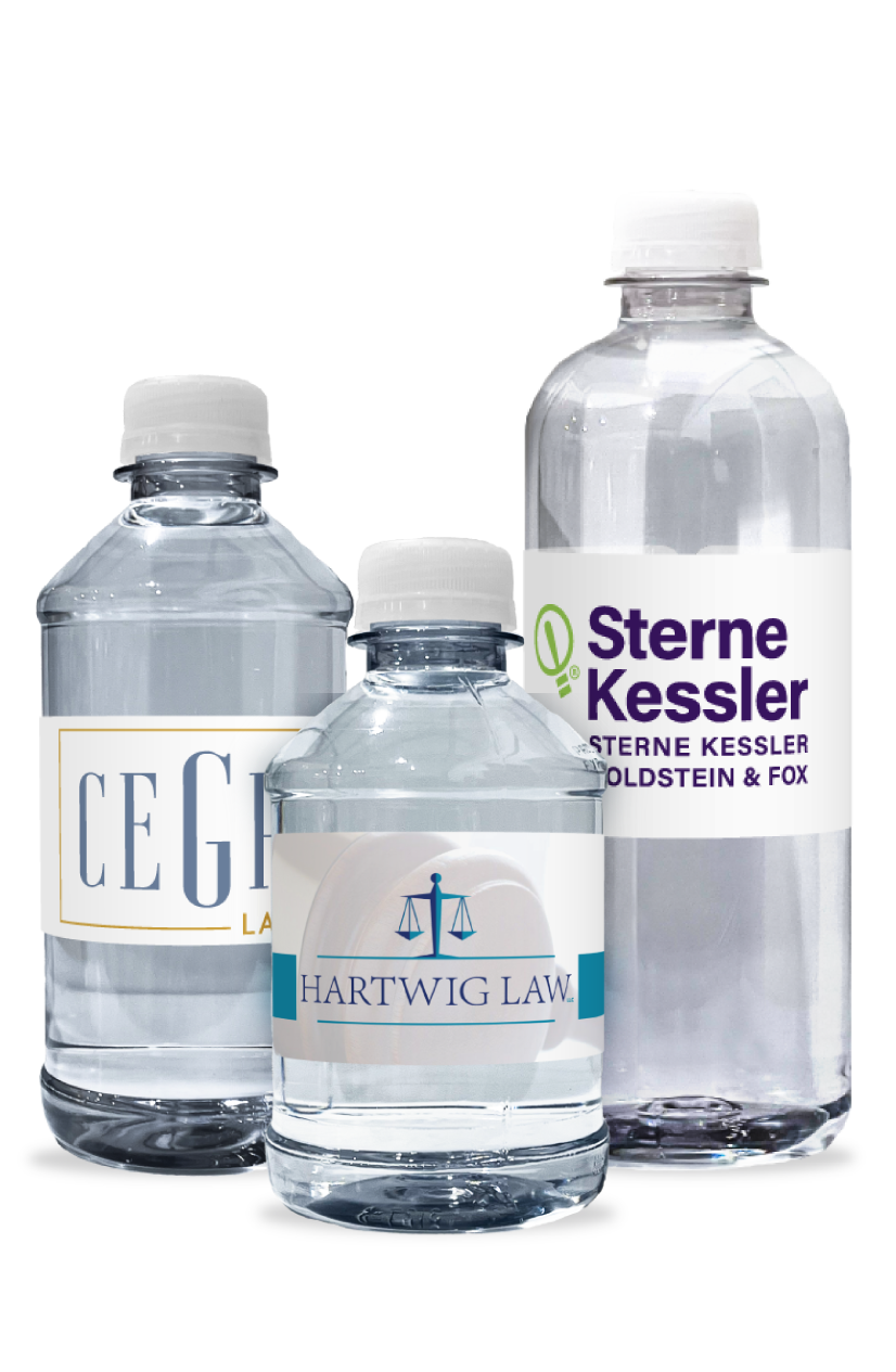 Custom Bottled Water for Law Offices | Personalized Bottles of Water
